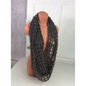 Rikka Chenille Infinity Scarf Crochet Knit New